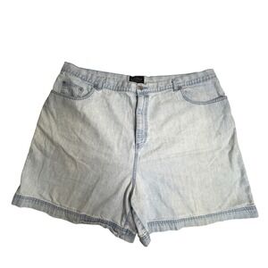 Sonoma Denim Shorts Women's 24W Light Wash Cinch Back Frayed Hem Cotton Vintage